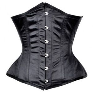 Black Satin Underbust Corset